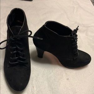 Lace up suede bootie